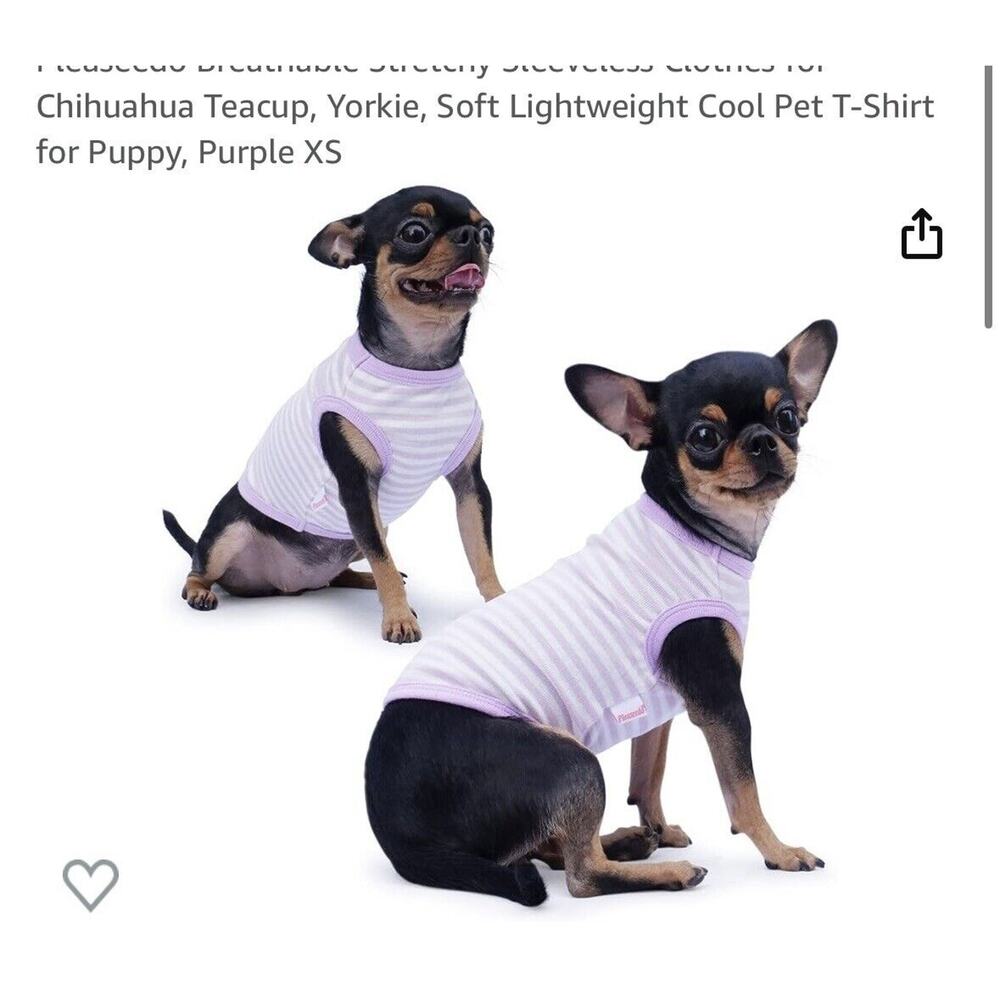 XS 2.5-4.5 lbs Cotton Dog Sweatshirt Sweater Puppy Teacup Purple Stripe
